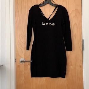 Bebe Black Sweater Dress